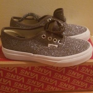 🚨Girl Silver Glitter Vans Sneaker